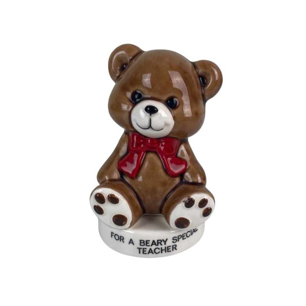 Norcrest Japan 1985 HB699 For A Bear Special Teacher Planter Pencil Holder Gift